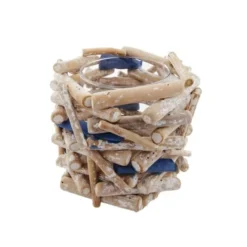 Sia Deco Bougeoirs Photophore En Bois Marin