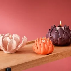 Becquet Bougeoirs Photophore En Céramique Orange -Bougeoirs Soldes Magasin photophore en ceramique orange 3