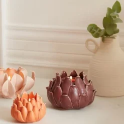 Becquet Bougeoirs Photophore En Céramique Rose -Bougeoirs Soldes Magasin photophore en ceramique rose 2