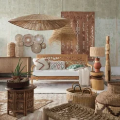 Maisons Du Monde Bougeoirs Photophore En Jacinthe D'eau Tressée Marron -Bougeoirs Soldes Magasin photophore en jacinthe d eau tressee marron 1000 7 9 220548 2