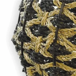 Sensei Maison Bougeoirs Photophore En Jonc De Mer Naturel/noir 23X23X23 Cm -Bougeoirs Soldes Magasin photophore en jonc de mer naturel noir 23x23x23 cm 3