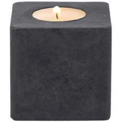 Sensei Maison Bougeoirs Photophore En Marbre Anthracite -Bougeoirs Soldes Magasin photophore en marbre anthracite 3