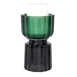 Maisons Du Monde Bougeoirs Photophore En Verre Noir Et Vert -Bougeoirs Soldes Magasin photophore en verre noir et vert 1000 5 15 227278 4