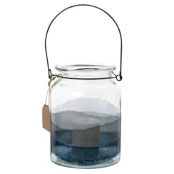 Maisons Du Monde Bougeoirs Photophore En Verre Transparent Bleu Et Noir Avec Anse -Bougeoirs Soldes Magasin photophore en verre transparent bleu et noir avec anse 1000 6 2 226650 2
