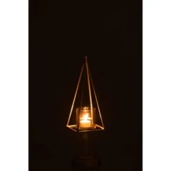 LANADECO Bougeoirs Photophore Fer Argent H40,5cm -Bougeoirs Soldes Magasin photophore fer argent h40 5cm 1