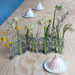 Tsé & Tsé Associées Bougeoirs Photophore Rayé Porcelaine -Bougeoirs Soldes Magasin photophore raye porcelaine 1