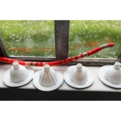 Tsé & Tsé Associées Bougeoirs Photophore Rayé Porcelaine -Bougeoirs Soldes Magasin photophore raye porcelaine 3