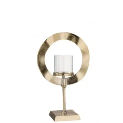 LANADECO Bougeoirs Photophore Rond Sur Pied