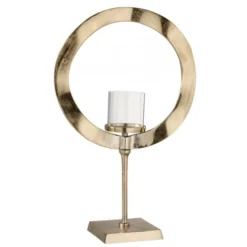 LANADECO Bougeoirs Photophore Rond Sur Pied -Bougeoirs Soldes Magasin photophore rond sur pied 7