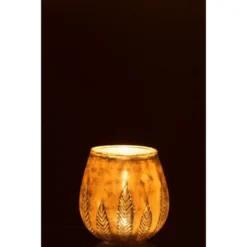 LANADECO Bougeoirs Photophore Rond Verre Argent H18,5cm -Bougeoirs Soldes Magasin photophore rond verre argent h18 5cm 2