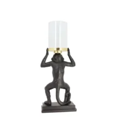 Now’s Home Bougeoirs Photophore Singe En Résine -Bougeoirs Soldes Magasin photophore singe en resine 3