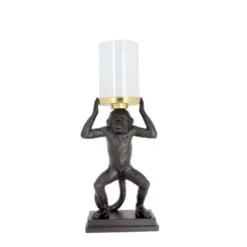 Now’s Home Bougeoirs Photophore Singe En Résine -Bougeoirs Soldes Magasin photophore singe en resine 4
