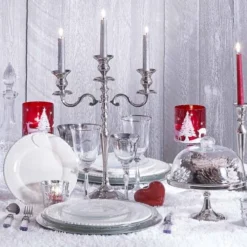 Bougeoirs Soldes Magasin -Bougeoirs Soldes Magasin photophore sur pied en verre rouge 1000 15 35 136032 2