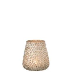 LANADECO Bougeoirs Photophore Verre Argent H16cm -Bougeoirs Soldes Magasin photophore verre argent h16cm 2