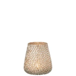 LANADECO Bougeoirs Photophore Verre Argent H16cm -Bougeoirs Soldes Magasin photophore verre argent h16cm 3