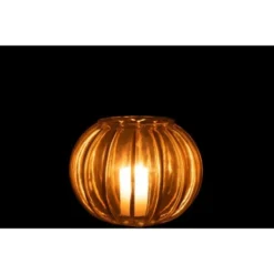 LANADECO Bougeoirs Photophore Verre Transparent/or H18cm -Bougeoirs Soldes Magasin photophore verre transparent or h18cm 2