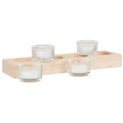 Maisons Du Monde Bougeoirs Photophores X4 En Bois Et Verre -Bougeoirs Soldes Magasin photophores x4 en bois et verre 1000 0 16 226746 3