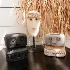 My Bliss Home Bougeoirs Porte Bougie En Grès L8 X H9 X P8 Cm -Bougeoirs Soldes Magasin porte bougie en gres l8 x h9 x p8 cm 2