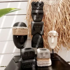 My Bliss Home Bougeoirs Porte Bougie En Grès L8 X H9 X P8 Cm -Bougeoirs Soldes Magasin porte bougie en gres l8 x h9 x p8 cm 3