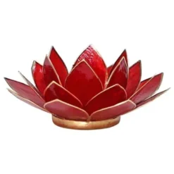 Mani Bhadra Bougeoirs Porte Bougie Fleur De Lotus Jaune Et Or -Bougeoirs Soldes Magasin porte bougie fleur de lotus rouge et or 7