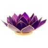 Mani Bhadra Bougeoirs Porte Bougie Fleur De Lotus Violet Et Argent -Bougeoirs Soldes Magasin porte bougie fleur de lotus violet et argent