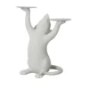 Pirouette Paris Bougeoirs Porte Bougie Souris En Résine Blanche H26cm -Bougeoirs Soldes Magasin porte bougie souris en resine blanche h26cm