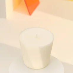 Bougies La Française Bougies Recharge Bougie Parfumée Orange Mandarine -Bougeoirs Soldes Magasin recharge bougie parfumee orange mandarine 2