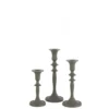 LANADECO Set De 3 Bougeoirs Classiques Alu Vert H15cm -Bougeoirs Soldes Magasin set de 3 bougeoirs classiques alu vert h15cm