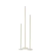 LANADECO Bougeoirs Set De 3 Chandeliers Hauts Métal Blanc Mat H100cm -Bougeoirs Soldes Magasin set de 3 chandeliers hauts metal blanc mat h100cm