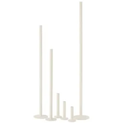 LANADECO Bougeoirs Set De 3 Chandeliers Hauts Métal Blanc Mat H100cm -Bougeoirs Soldes Magasin set de 3 chandeliers hauts metal blanc mat h100cm 2