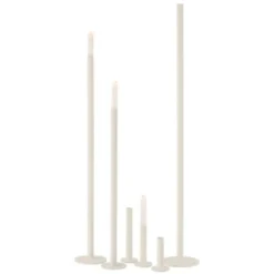 LANADECO Bougeoirs Set De 3 Chandeliers Hauts Métal Blanc Mat H100cm -Bougeoirs Soldes Magasin set de 3 chandeliers hauts metal blanc mat h100cm 3