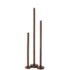 LANADECO Bougeoirs Set De 3 Chandeliers Hauts Métal Marron Mat H102,5cm -Bougeoirs Soldes Magasin set de 3 chandeliers hauts metal marron mat h102 5cm 4
