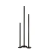 LANADECO Bougeoirs Set De 3 Chandeliers Hauts Métal Noir Mat H100cm -Bougeoirs Soldes Magasin set de 3 chandeliers hauts metal noir mat h100cm