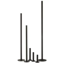 LANADECO Bougeoirs Set De 3 Chandeliers Hauts Métal Noir Mat H100cm -Bougeoirs Soldes Magasin set de 3 chandeliers hauts metal noir mat h100cm 2