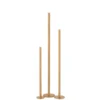 LANADECO Bougeoirs Set De 3 Chandeliers Hauts Métal Or Mat H100cm -Bougeoirs Soldes Magasin set de 3 chandeliers hauts metal or mat h100cm 1