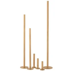 LANADECO Bougeoirs Set De 3 Chandeliers Hauts Métal Or Mat H100cm -Bougeoirs Soldes Magasin set de 3 chandeliers hauts metal or mat h100cm 3